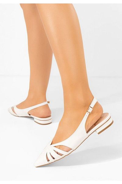 B T Shoes Pantofi slingback Denysa albi