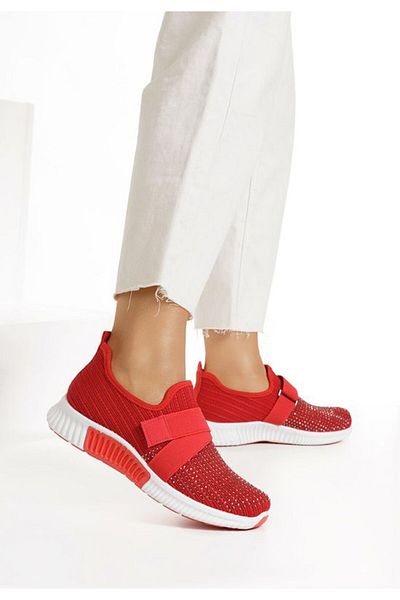 B T Shoes Limana women's red sports shoes