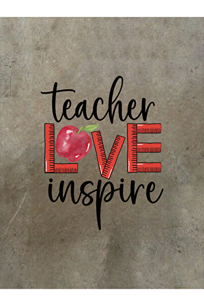 ELNOYA Unisex Cotton White Oversize "Teacher Love Inspire" Printed Crew Neck Comfortable T-Shirt