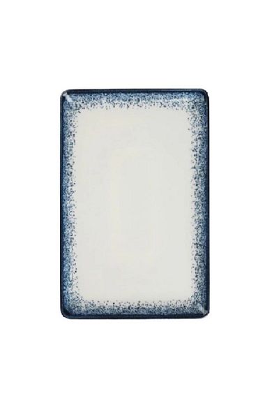 Kütahya Dreams Porcelain Rectangular Flat Plate Blue and White 18 x 13cm
