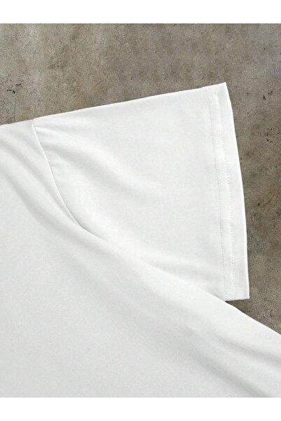 ELNOYA Unisex Cotton White Oversize "Teacher Love Inspire" Printed Crew Neck Comfortable T-Shirt