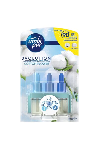 Ambi Pur Rezervă odorizantă electrică Ambi Pur 3Volution, 20 ml, floare de bumbac