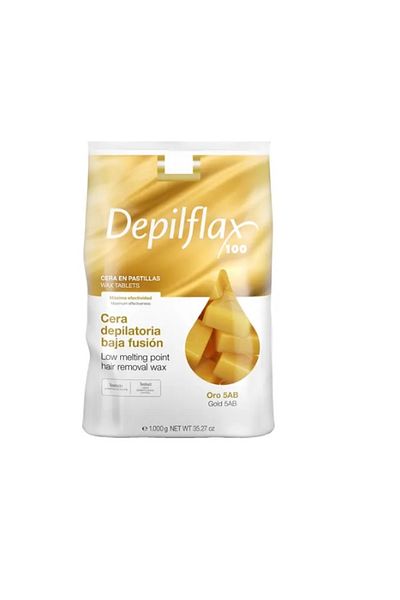 Depilflax Traditional natural wax cubes with gold particles Depilflax Spain 1 kg, Cera Oro 5AB