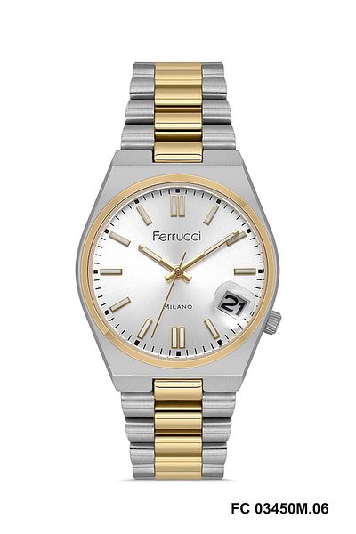 Ferrucci Calendar Dial Metal Cord Unisex Wrist Watch