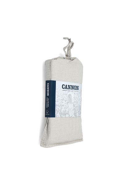 Cannon 2-Piece Stone Washed Premium Cotton Pillow Case Set Beige