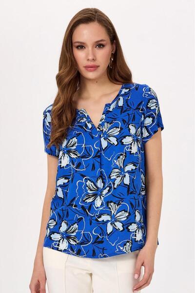 İKİLER Yakası Patlı Uzun Kol Bluz 025-3018