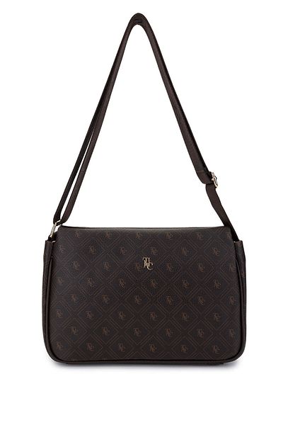Tamer Tanca Women's Vegan Brown Pattern Shoulder Bag