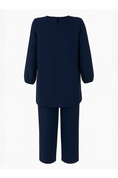 ALİA Plus Size Suit - Navy Blue - Alia
