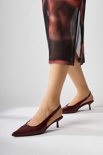 Limoya Sanni Burgundy Pointed Toe Women's Heeled Sandals