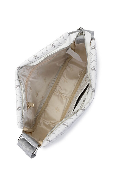 Tamer Tanca Women's Vegan White Pattern Shoulder Bag