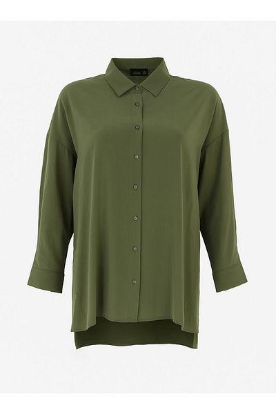 ALİA Plus Size Tunic - Khaki - Alia
