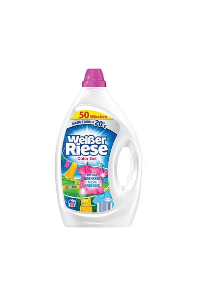 Weisser Riese Gel laundry detergent, Weisser Riese, Color, 50 washes, 2.25 l