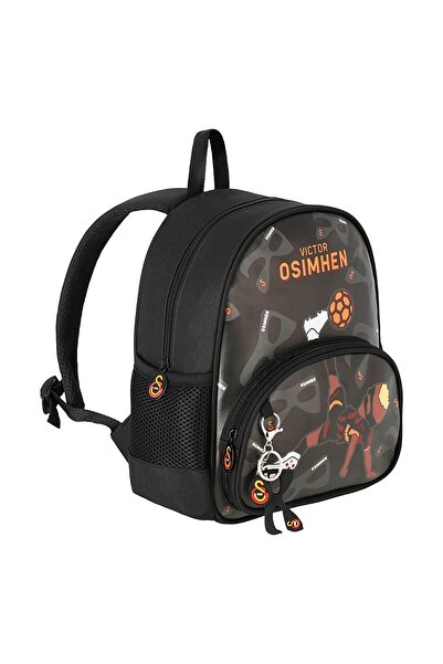 Galatasaray 2 Bölmeli Victor Osimhen Suni Deri Anaokulu Çantası + Beslenme Çantası