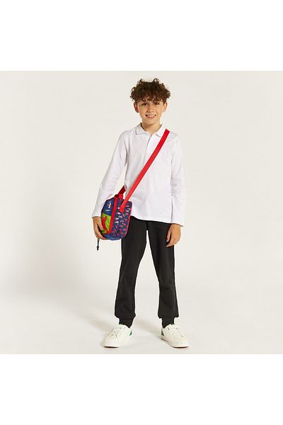 Juniors Solid Polo T-Shirt With Long Sleeves