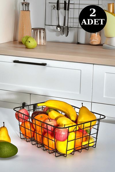 İLİVA Multi-Purpose Metal Organizer Basket Desktop Shelf Bathroom Kitchen Organizer
