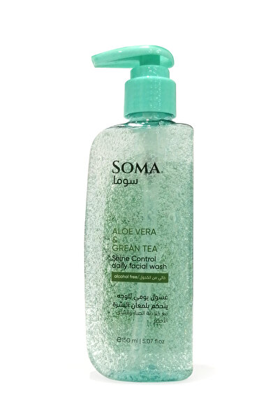 ALKHURAIJI سوما غسول يومي للوجه بالصبار والشاي الاخضر 150مل