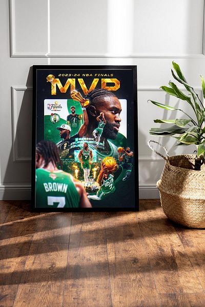 Saturn Pictură înrămată Jaylen Brown - Pictură poster NBA de baschet