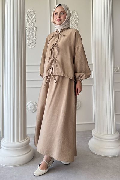 InStyle Σετ καφέ γάλακτος με λεπτομέρεια δεσμών
