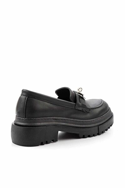 Bambi Siyah Kadın Loafer Ayakkabı K01503742309