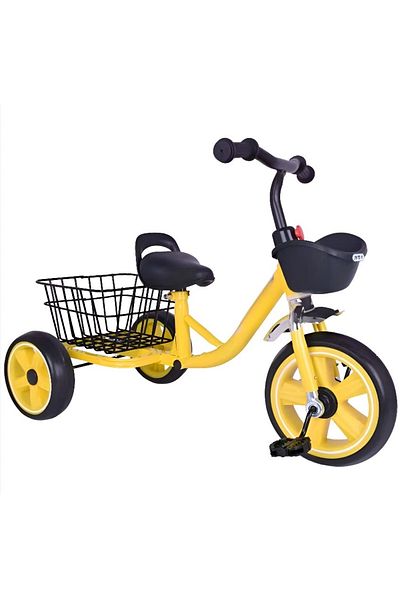 rexa Kids Tricycle with Rear Wagon – Baby Ride-On Trike with Storage Trailer
