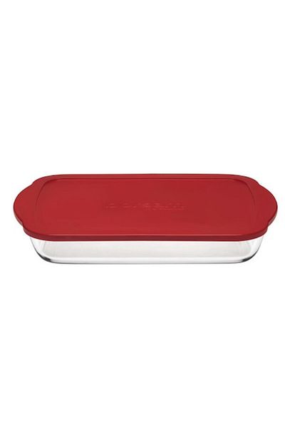 Borcam Vas dreptunghiular cu capac silicon Borcam 1.950 ml