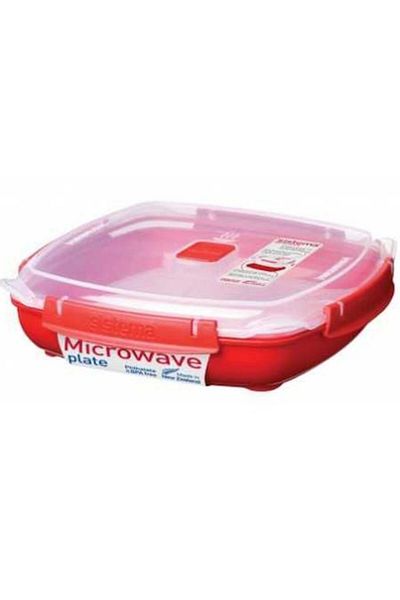 Sistema food container with lid for microwave, rectangular, plastic, 1.3L