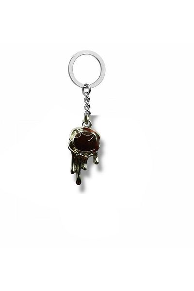 Herşey Nota Vibrant Red Scarlet Heart Figured Unisex Keychain – Symbol of Elegance and Passion