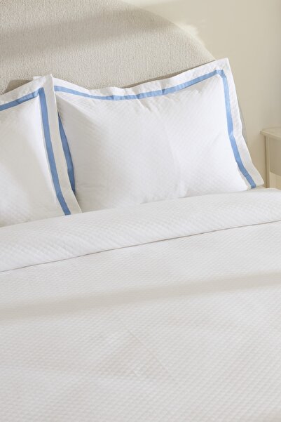 Karaca Home Doris %100 Pamuk Çift Kişilik Yatak Örtüsü Takımı Mavi