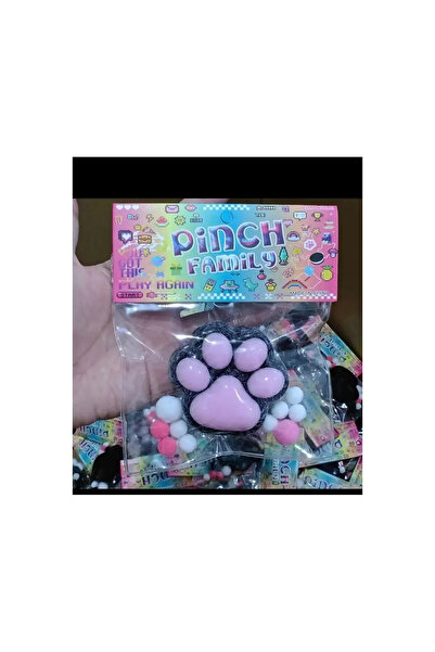 Emmy Home Sevimli Dev Squishy Kedi Pati Sıkma Tüylü Pati Sukuşi