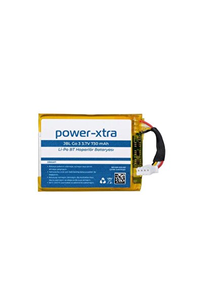 POWER-XTRA - JB L Go3 - 3.7V 730mAh Li-po Hoparlör Bataryası