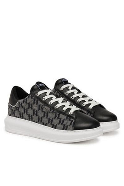 Karl Lagerfeld Men's Sneakers black KARL LAGERFELD-KL52565 400 BLACK LTHR & TEXTILE