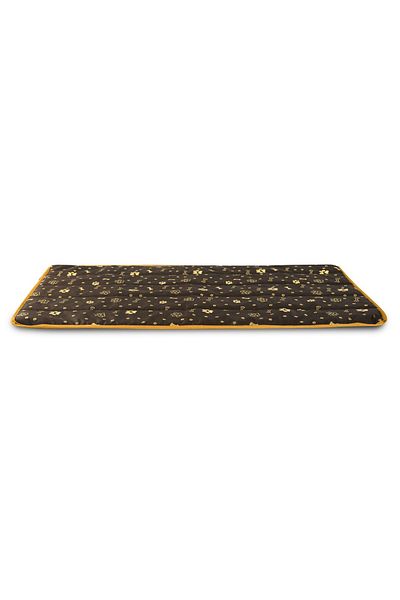 shumee Covoraș pentru câini 120x80 cm impermeabil, model oase aurii