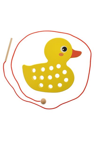 OEM Toy duck with needle and yarn for hand-eye coordination