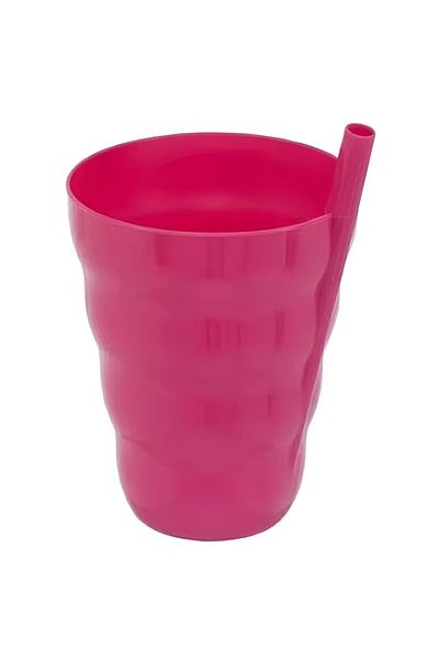 ARROW Plastic Cup with Build in Straw