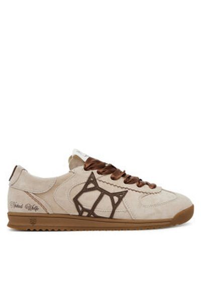 NAKED WOLFE Women's Sneakers white NAKED WOLFE-EXPOSUREE SUEDE OFF WHITE