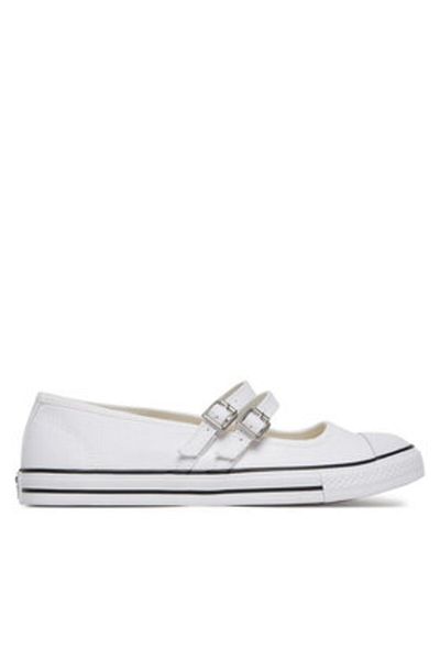 converse Balerini de damă albi CONVERSE-A11552C WHITE/EGRET/WHITE