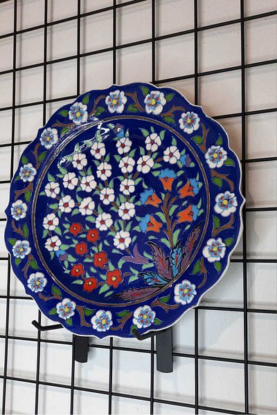 ŞIK VE MUTLU Tile Porcelain Tree of Life 30 cm Handmade Plate