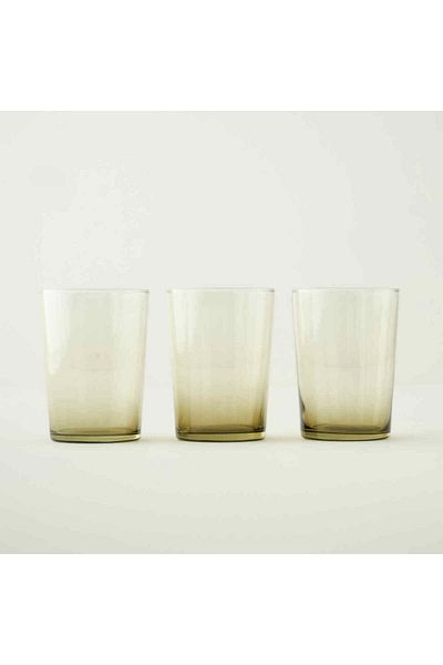 Bella Maison Colored Set of 3 Soft Drink Glasses Green (510 Cc)