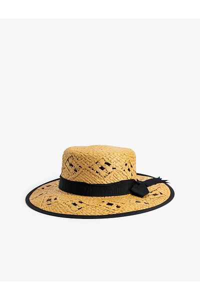 Koton Straw Hat with Band Detail