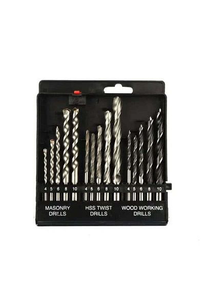 Rotor Drill Bit Set for Wood, Stone and Metal RBM15, 15 Pieces, Steel and Carbon, ROTOR