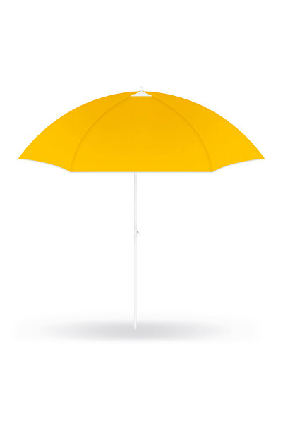 OEM Foldable beach umbrella with UV protection and adjustable height, diameter 150 cm, yellow