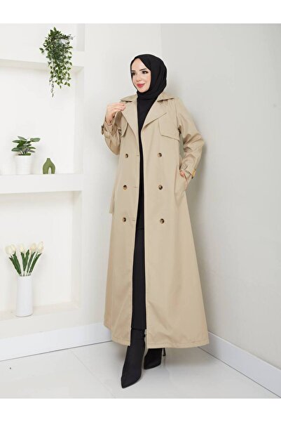 RACE FASHİON Αδιάβροχη καμπαρντίνα με διπλό γιακά και ζώνη σε όλο το μήκος RC1403056