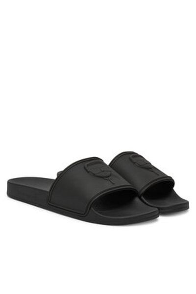 Karl Lagerfeld Men's Flip-flops black KARL LAGERFELD-KL70009A V00 BLACK RUBBER