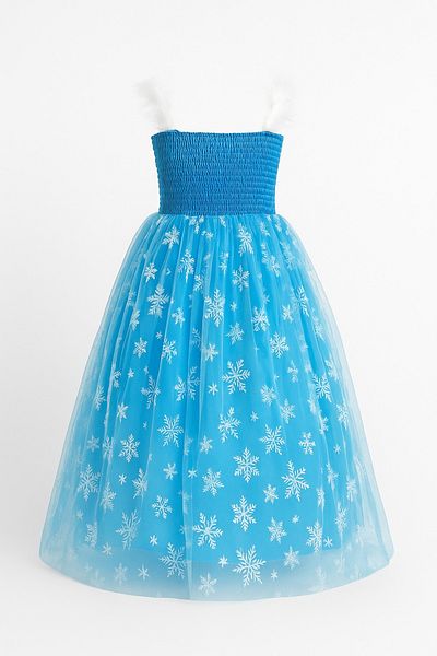 Parti Kırtasiye Frozen Elsa Frozen Queen Rochie albastră pentru fete cu sclipici cu mănuși