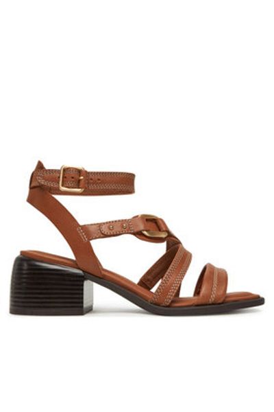 CLARKS Women's Sandals brown CLARKS-26181244 TAN LEATHER