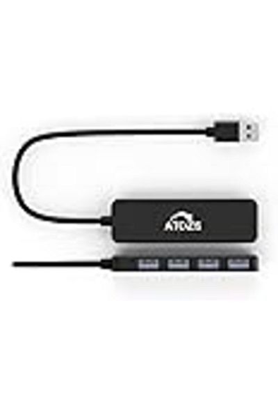 ATOZS USB HUB 4-Port USB 3.0 Hub, Ultra-Slim Data USB Hub with 10MM Extended Cable , for MacBook