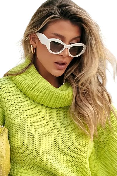 Tonny Black Men's White Urban Chic Geometric Sunglasses