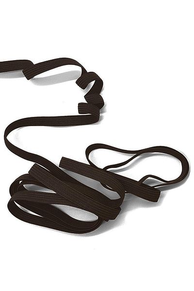 hapshoe Brown 6 mm 5 Mt Durable Hard Flat Elastic Ribbon Rubber