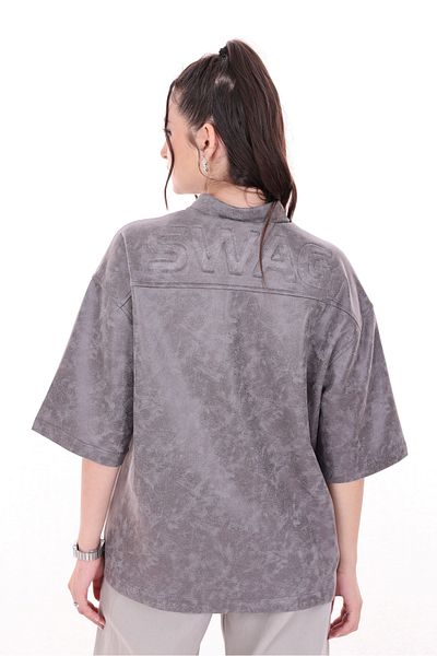 SWAG SA Square-cut leather shirt