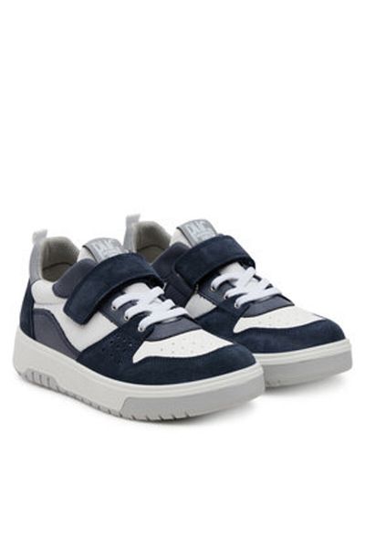 Primigi Pantofi pentru baieti albi PRIMIGI-7879022 D NAVY/BCO/BCO